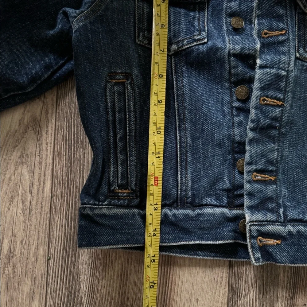 Talbots Blue denim Jean Jacket with Sherpa Collar